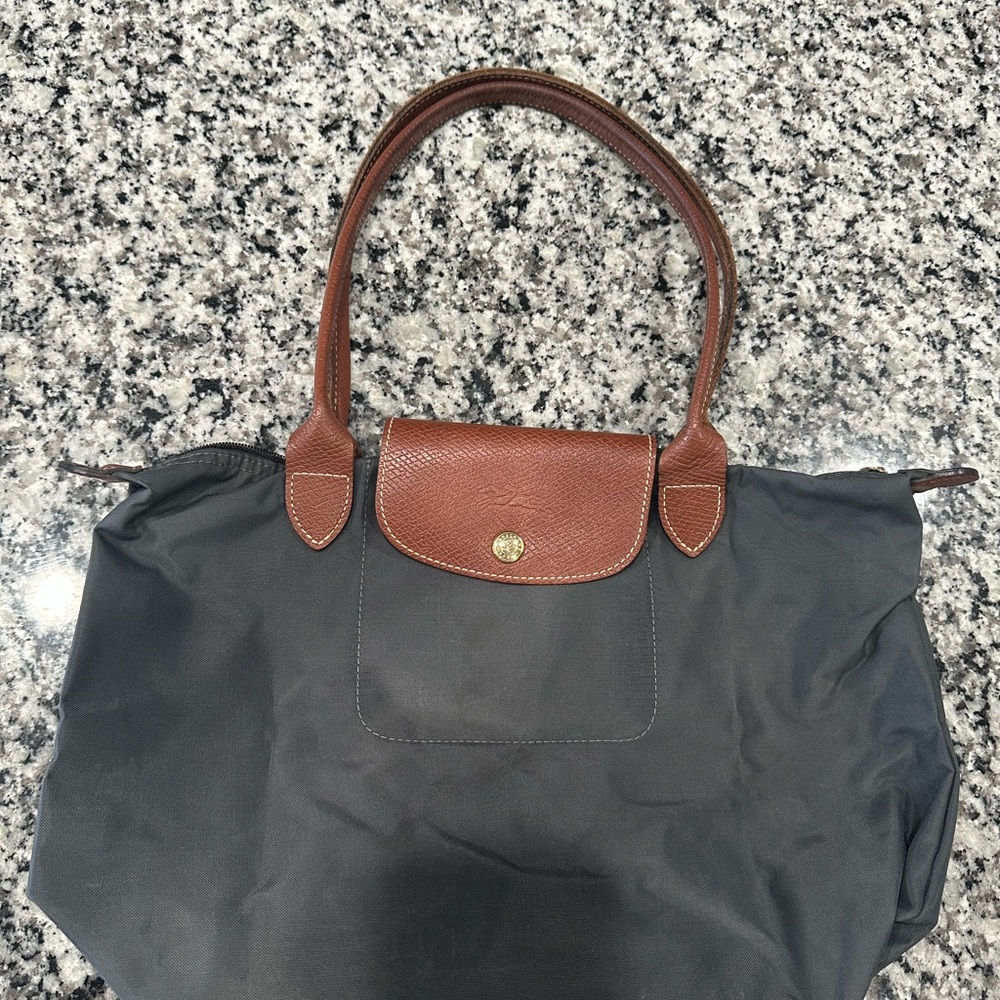 Longchamp Le Pliage Tote Bag - Black and Brown